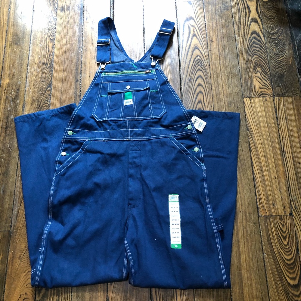 Liberty Blue Denim Overalls New 36 x 34
